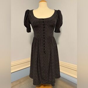 Jill Stuart - silk fit and flare midi dress